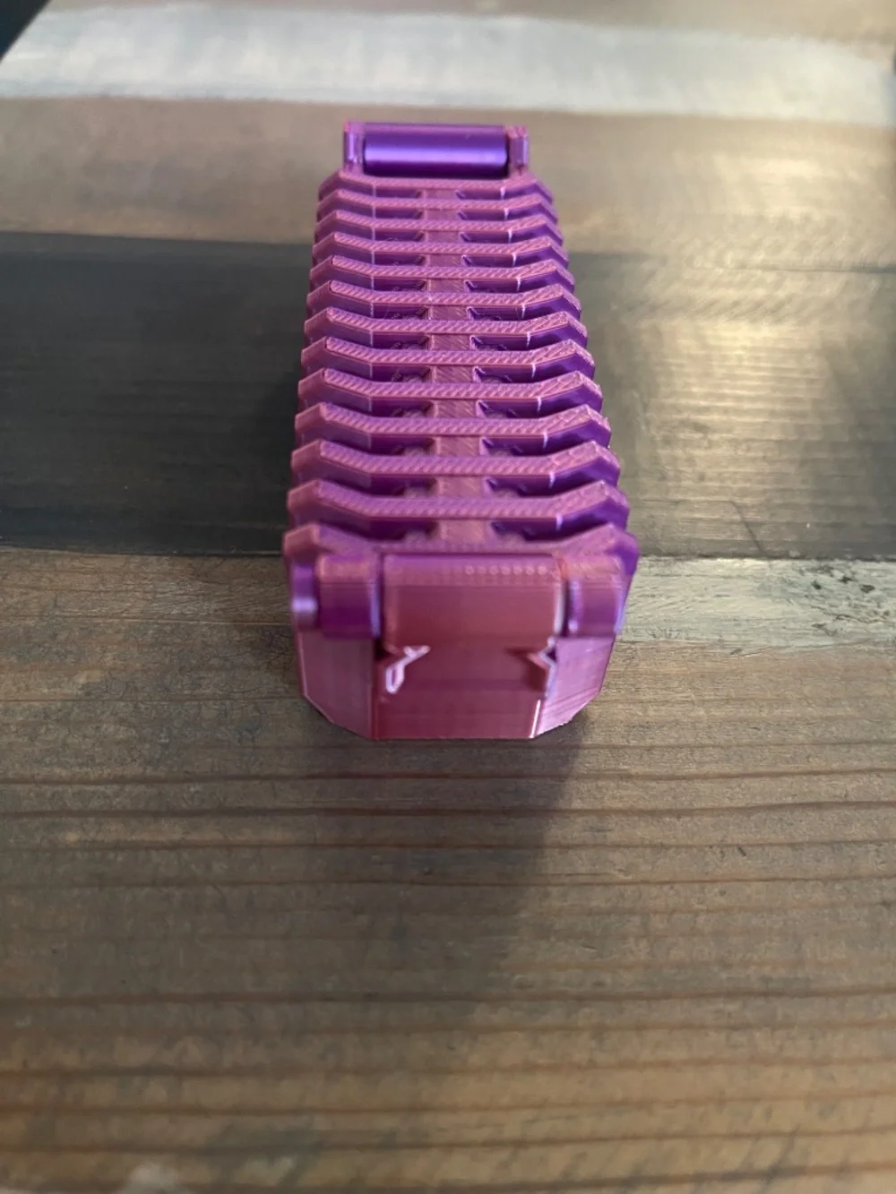 Handcrafted 3D Printed Purple Metallic Floss Pick Holder Dispenser